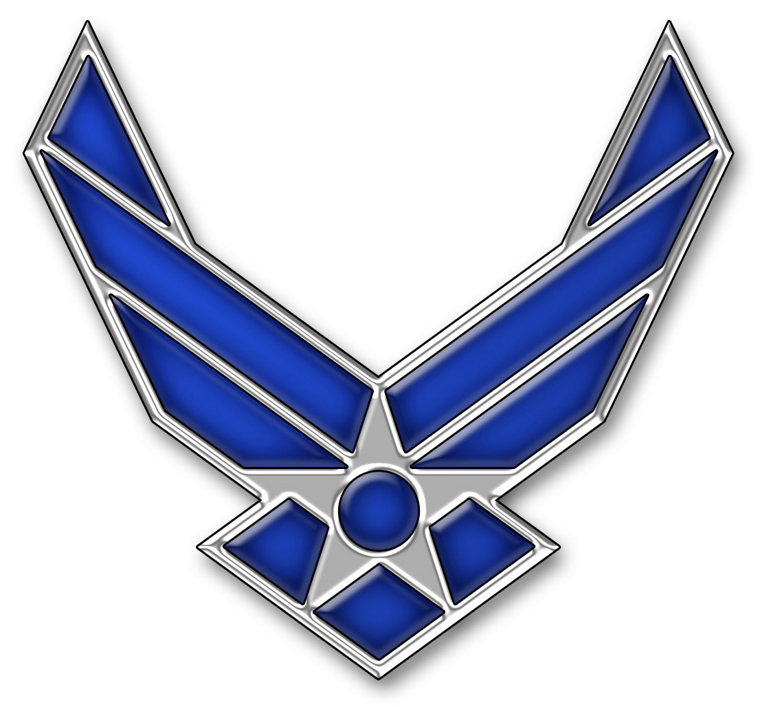 Air Force nameplate in brass finish
